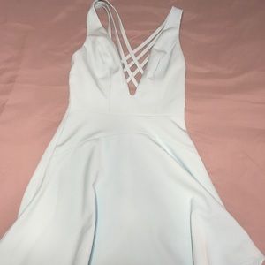 NBD Light Blue Cross Back Ride or Die Dress S